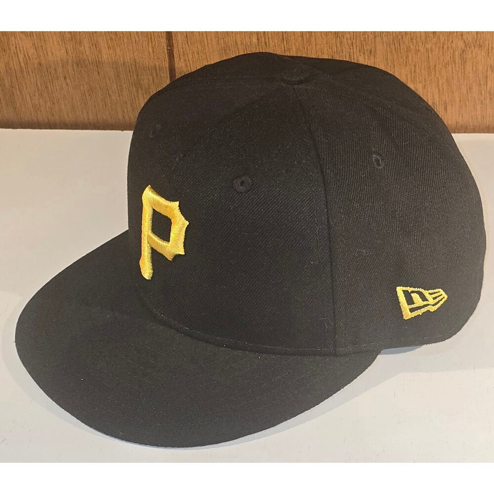 New Era Pittsburgh Pirates Fitted Hat 7 1/4 MLB On Field Black Cap - Picture 7 of 7